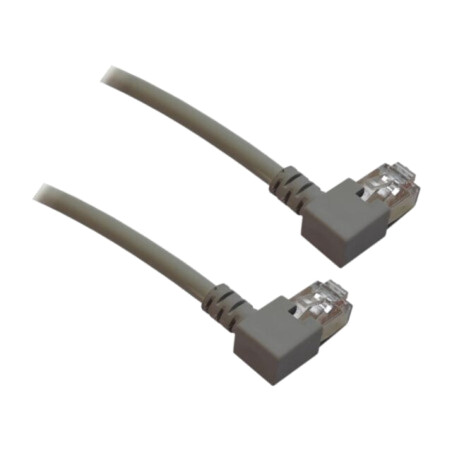 Patch cord; RJ45 mufă în unghi stânga,din ambele părţi; F/UTP