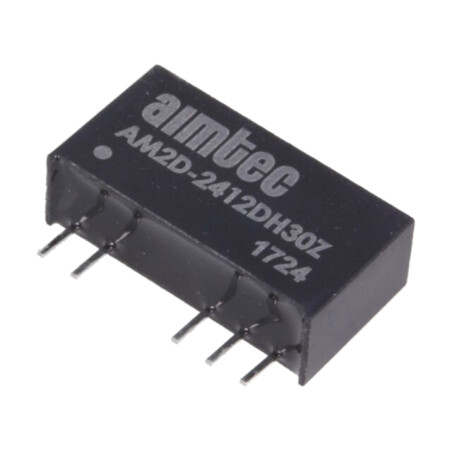 Convertor: DC/DC; 2W; Uintr: 21,6÷26,4VDC; Uieş: 12VDC; Iieş: 83mA