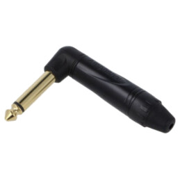 Conector: Jack 6,3mm; mufă; tată; în unghi; mono; pe cablu; lipire