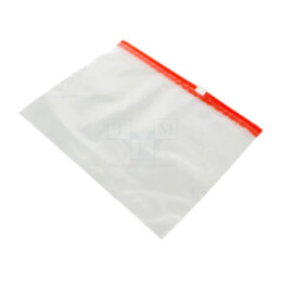 Pungă cu glisor; Lung: 180mm; Lăţ: 250mm; Gros: 70um; transparentă