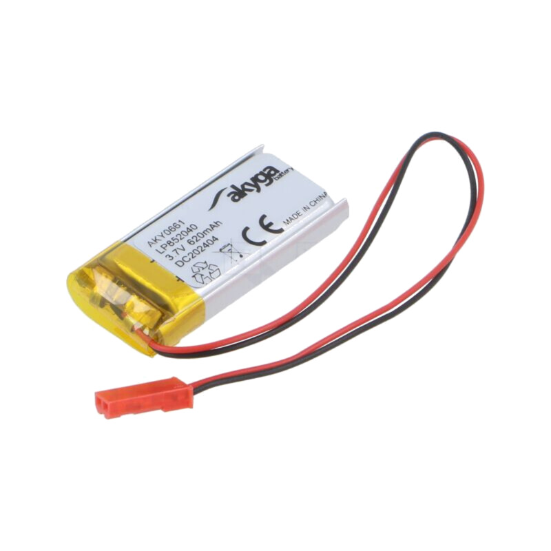 Acumul: Li-Po; 3,7V; 620mAh; cabluri,contector JST SYP-02T-1 Acumul: Li-Po; 3,7V; 620mAh; cabluri,contector JST SYP-02T-1