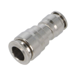 Racord push-in; simplu,de trecere; -0,99÷20bar; alamă nichelată