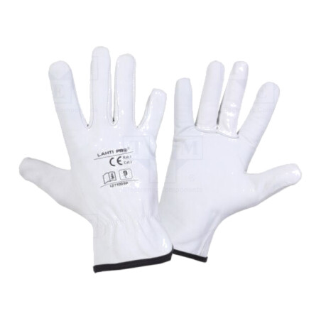 Mănuşi de protecţie; Dimensiune: 10; albă; piele naturală