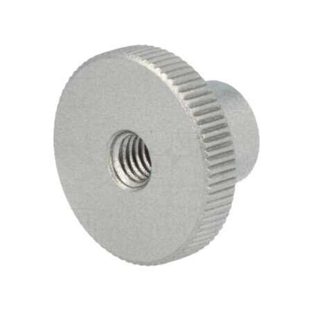 Buton de reglare; Ø: 24mm; Filet int: M6; H: 15mm; oțel inoxidabil