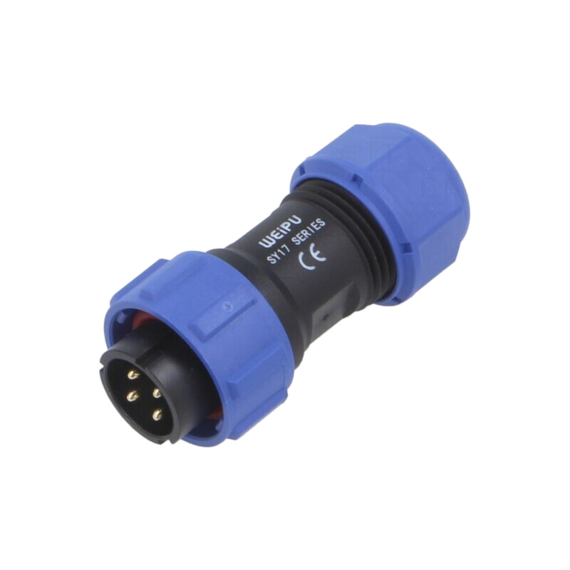 Conector: circular; mufă; tată; PIN: 4; IP67; SY17; 15A; 500V; lipire Conector: circular; mufă; tată; PIN: 4; IP67; SY17; 15A; 500V; lipire