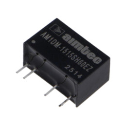 Convertor: DC/DC; 1W; Uintr: 13,5÷16,5VDC; Uieş: 15VDC; Iieş: 67mA