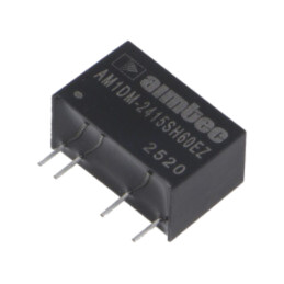 Convertor: DC/DC; 1W; Uintr: 21,6÷26,4VDC; Uieş: 15VDC; Iieş: 67mA