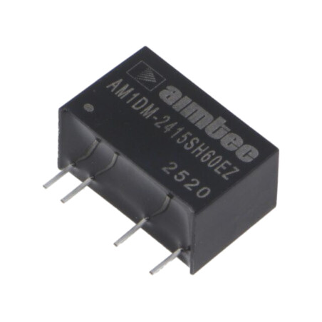 Convertor: DC/DC; 1W; Uintr: 21,6÷26,4VDC; Uieş: 15VDC; Iieş: 67mA