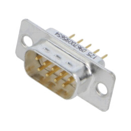 Conector: D-Sub; PIN: 9; soclu; tată; pentru PCB; drept; THT