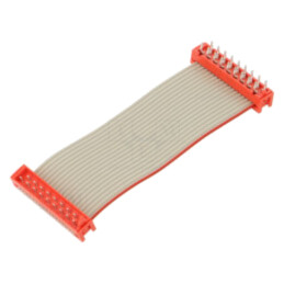 Cablu panglică cu conectori; P.cablu-bandă: 1,27mm; PIN: 18; 2x9