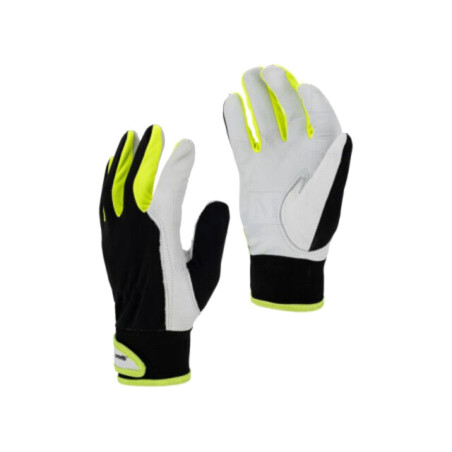 Mănuşi de protecţie; Dimensiune: 8; negru/galben; agăţătoare