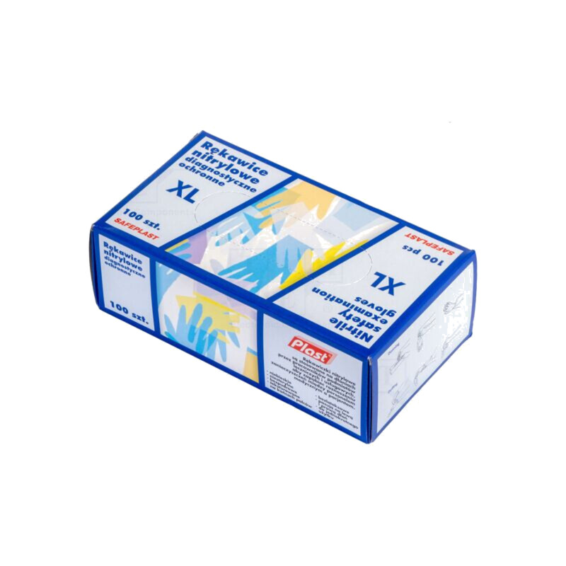 Mănuşi de protecţie; Dimensiune: XL; albastră; nitril; 100buc. Mănuşi de protecţie; Dimensiune: XL; albastră; nitril; 100buc.