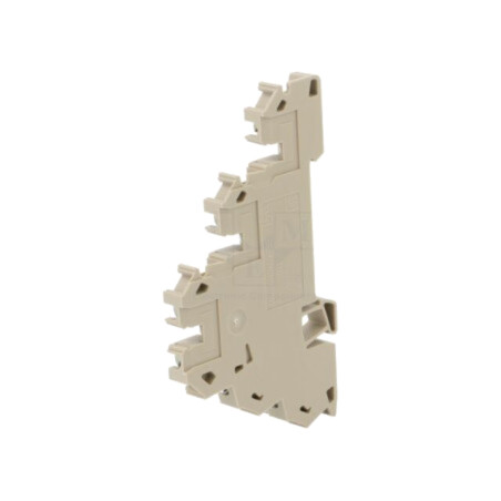 Splice terminal: rail; 2.5mm2; ways: 3; terminals: 6; beige; wemid