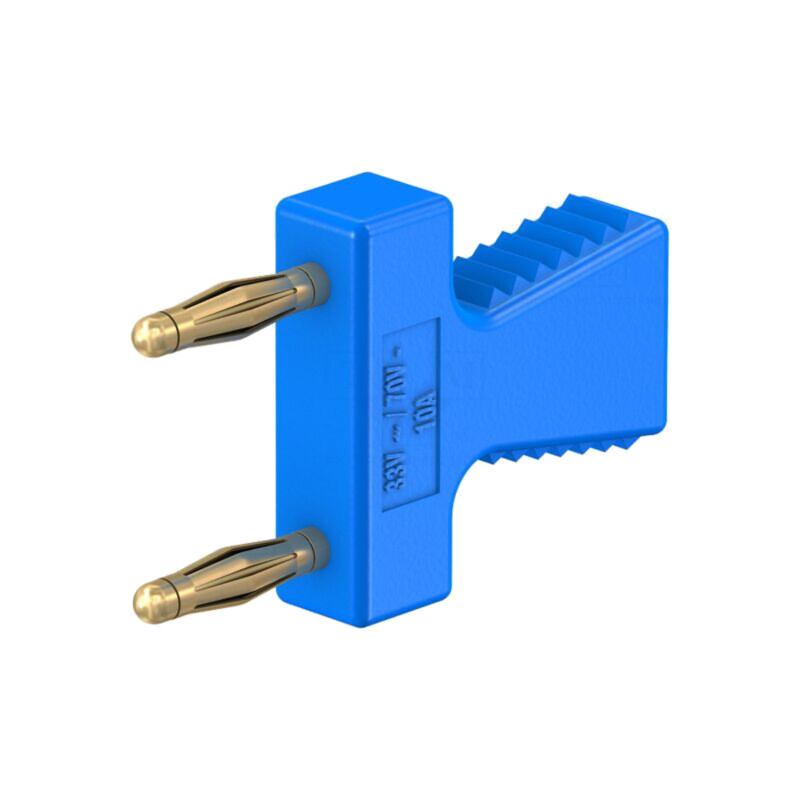 Conector: banană 2mm; punte stacabila; albastră; 10A; 30,4mm Conector: banană 2mm; punte stacabila; albastră; 10A; 30,4mm