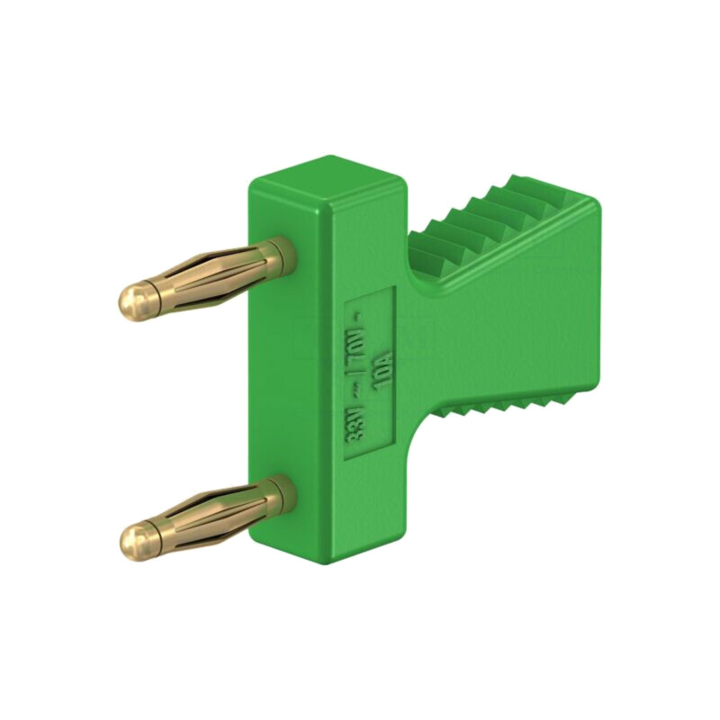 Conector: banană 2mm; punte stacabila; verde; 10A; 30,4mm; 60VDC Conector: banană 2mm; punte stacabila; verde; 10A; 30,4mm; 60VDC
