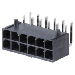 Conector: cablu-placă; soclu; tată; PIN: 12; Mega-Fit; în unghi 90°