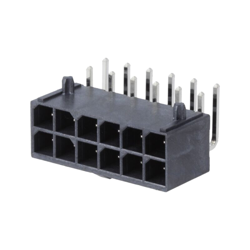 Conector: cablu-placă; soclu; tată; PIN: 12; Mega-Fit; în unghi 90°