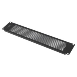 Capac de protecţie; 2U; neagră; Standard: 19"; perforat