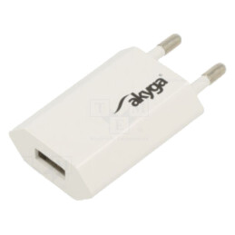 Alimentator: pulsatoriu; alimentare,plug-in; 5VDC; 1A; albă