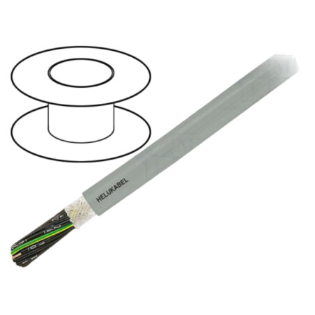 Cablu: cablu de control; JZ-HF; 10G1mm2; PVC; gri; litat; Cu; 10,9mm