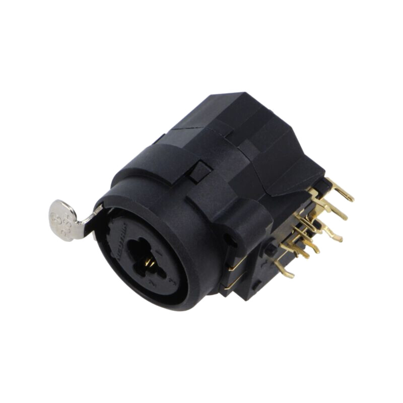 Conector: Jack 6,3mm + XLR; soclu; mamă; în unghi 90°; THT; 3A Conector: Jack 6,3mm + XLR; soclu; mamă; în unghi 90°; THT; 3A