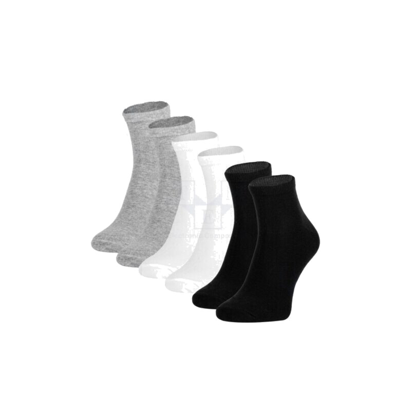 Work socks; Size: 43-46; white,black,grey; thin; 3pcs.