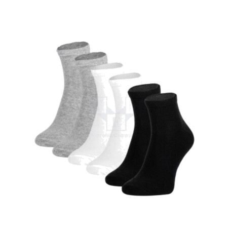 Work socks; Size: 43-46; white,black,grey; thin; 3pcs.