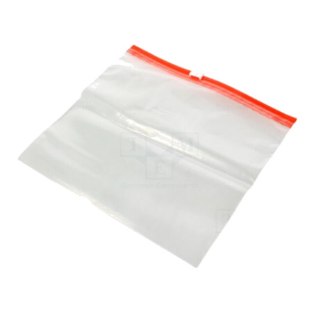 Pungă cu glisor; Lung: 180mm; Lăţ: 200mm; Gros: 70um; transparentă