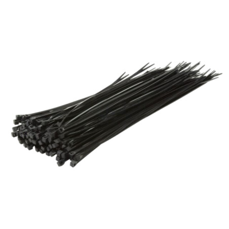 Colier de strângere; L: 300mm; W: 3,4mm; neagră; poliamidă; 100buc.