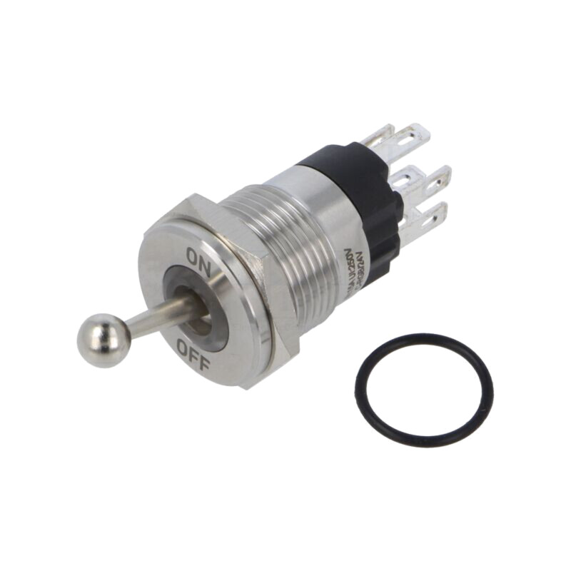 Comutator: basculant; Poz: 2; SPDT; ON-ON; 5A/250VAC; -40÷85°C; IP67 Comutator: basculant; Poz: 2; SPDT; ON-ON; 5A/250VAC; -40÷85°C; IP67