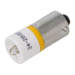 Lampă LED; galbenă; BA9S,T10; 24÷28VDC; plastic; -20÷60°C