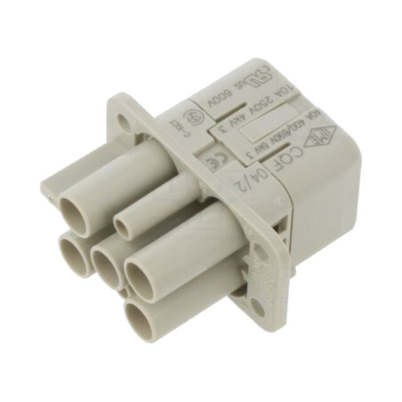 Conector: HDC; inserturi de contact; mamă; CQ; PIN: 4; 40A; 600V