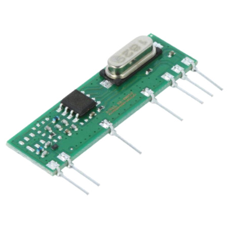 Modul: RF; receptor FM; AM,ASK; 433,92MHz; -112dBm; 5VDC; 4,3mA