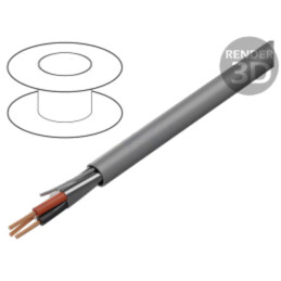 Cablu; folie Al-PET; PVC; negru; 300V; 305m; CPR: fără clasificare
