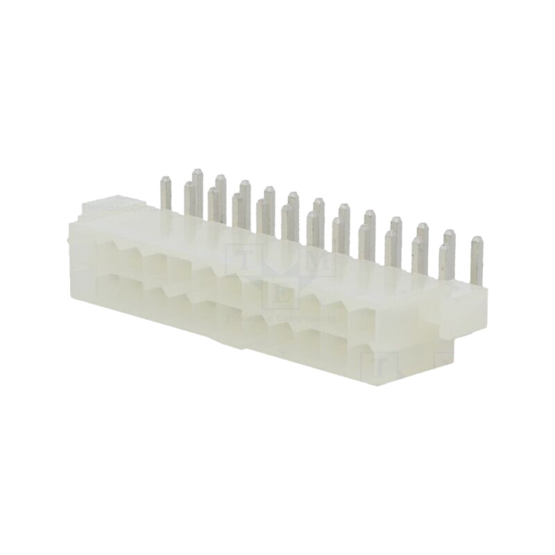 Conector: cablu-placă; soclu; tată; PIN: 24; Mini-Fit Jr; 13A; THT