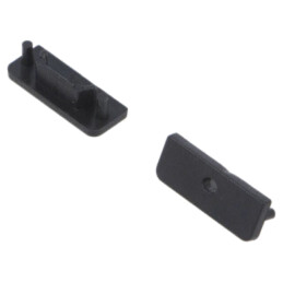 Obturator pt.LED profile; neagră; 20buc; ABS; GEN2,cu orificiu