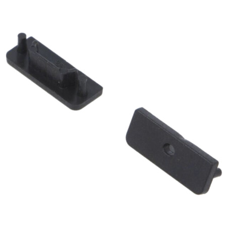 Obturator pt.LED profile; neagră; 20buc; ABS; GEN2,cu orificiu