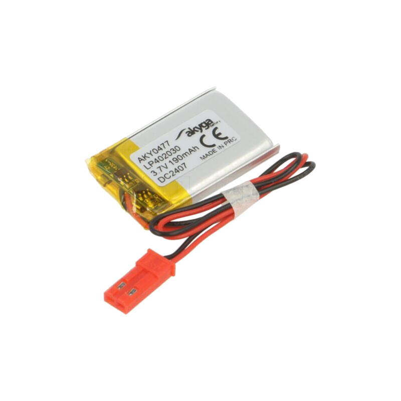 Acumul: Li-Po; 3,7V; 190mAh; cabluri,contector JST SYP-02T-1 Acumul: Li-Po; 3,7V; 190mAh; cabluri,contector JST SYP-02T-1