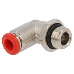 Racord push-in; în unghi; -0,99÷20bar; alamă nichelată; -20÷80°C