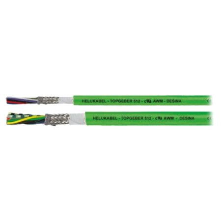 Cablu: pentru servomotoare; hibrid,TOPGEBER 512; verde; litat