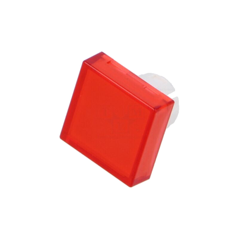 Lentilă pentru buton; 16mm; 51; roşie; plastic Lentilă pentru buton; 16mm; 51; roşie; plastic