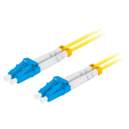 Patch cord cu fibră; LC/UPC,din ambele părţi; 1m; LSZH; galben