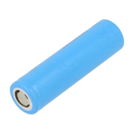 Acumul: Li-Ion; MR18650; 3,6V; 2550mAh; Ø18,4x65,1mm; 7,6A; folie