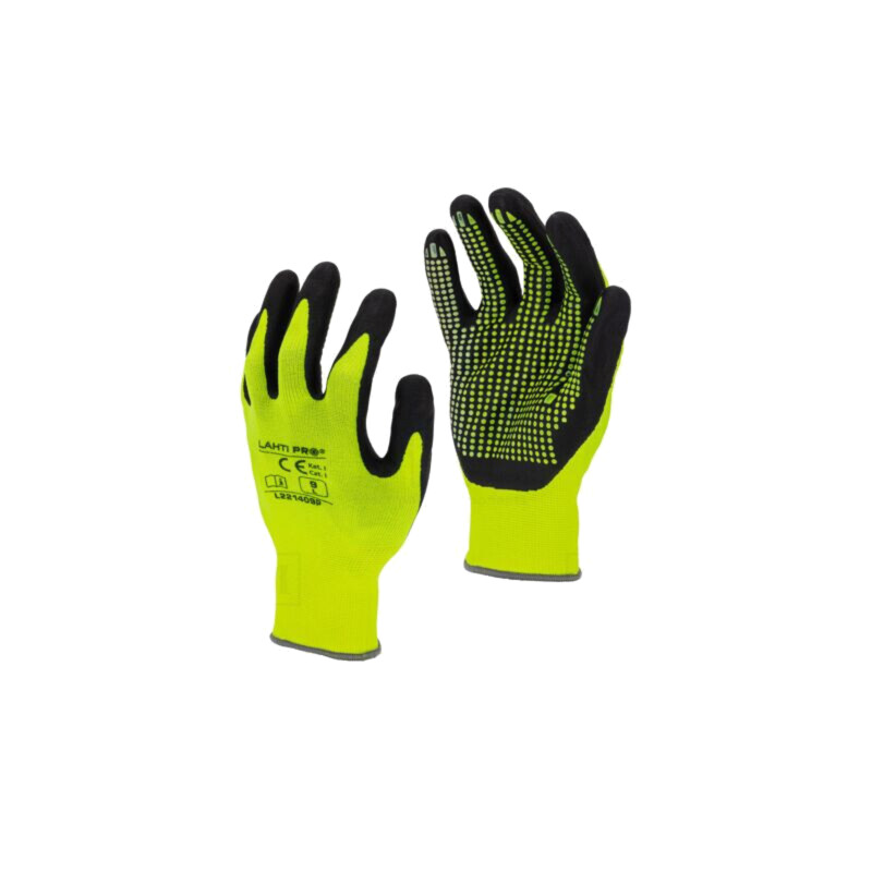 Mănuşi de protecţie; Dimensiune: 7; galbena-neagra; agăţătoare Mănuşi de protecţie; Dimensiune: 7; galbena-neagra; agăţătoare