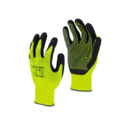 Mănuşi de protecţie; Dimensiune: 11; galbena-neagra; agăţătoare