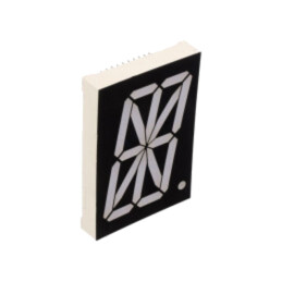 Afişaj: LED; cu 16 segmente; 56,8mm; 2,3"; Nr.car: 1; roşie; 100mcd