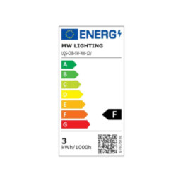 Bandă LED COB; alb cald; LED/m: 320; 8mm; IP20; 180°; 5W/m; 12VDC