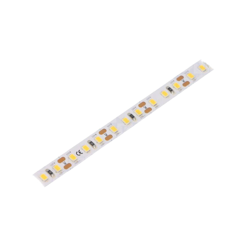 Bandă LED; alb cald; LED/m: 120; 8mm; IP20; 120°; 9,6W/m; CRImin: 80 Bandă LED; alb cald; LED/m: 120; 8mm; IP20; 120°; 9,6W/m; CRImin: 80