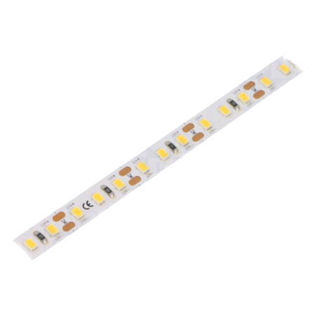 Bandă LED; alb cald; LED/m: 120; 8mm; IP20; 120°; 9,6W/m; CRImin: 80