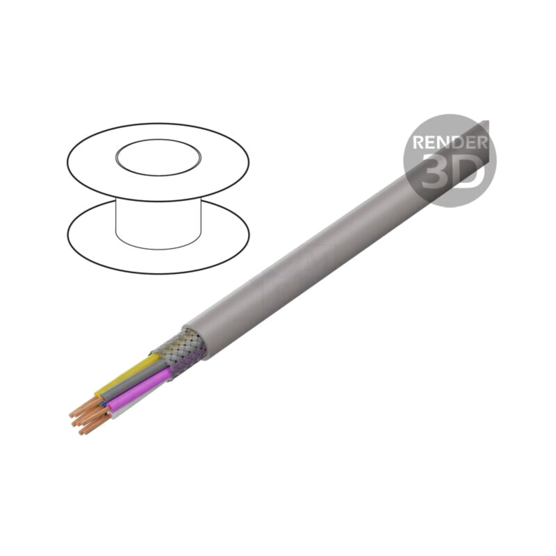 Cablu; UNITRONIC® PUR CP; ecranat,tresă de cupru cositorit; PUR